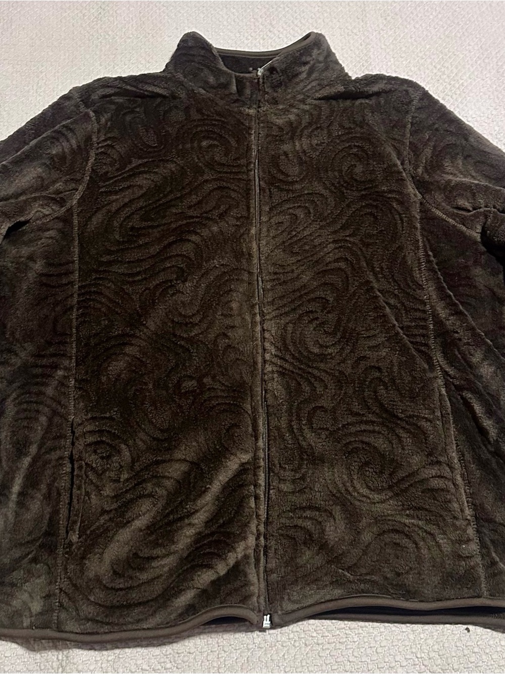 Great Northwest Clothing Company Dark Brown Plush Full-Zip Performance Jacket